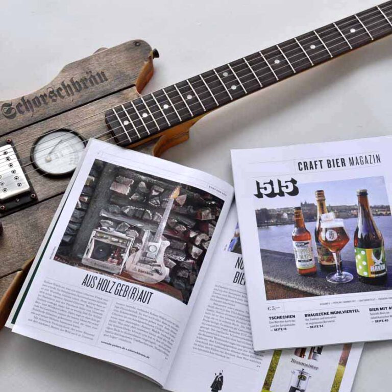 Schorschbräu Gitarre mit Craft Bier Magazin